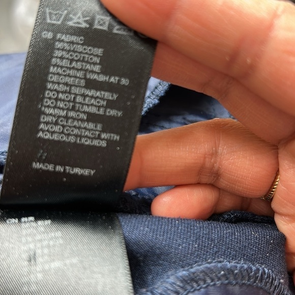 Reiss Blue Straigh Leg Pants - Picture 7 of 8